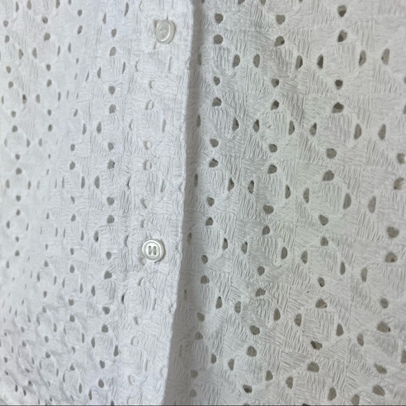 1901 - Button Front Cotton Eyelet Shirt - Picture 6 of 9